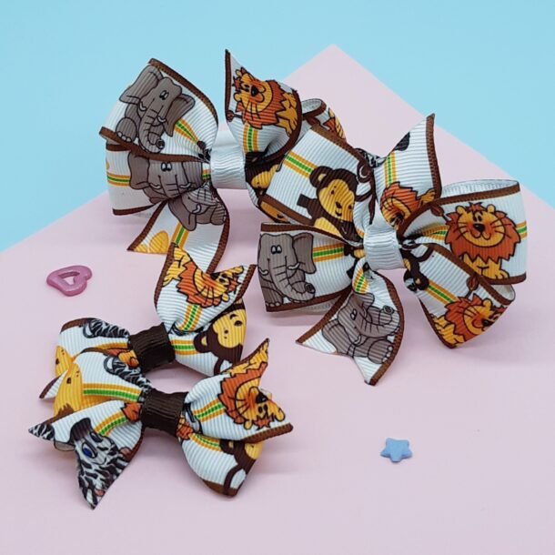 Žaismingas kaspinukų rinkinys su gyvūnėliais