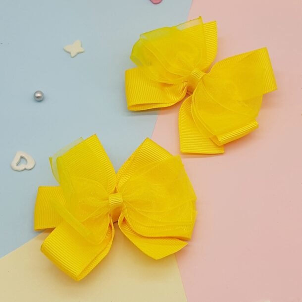 Geltoni segtukai su organza