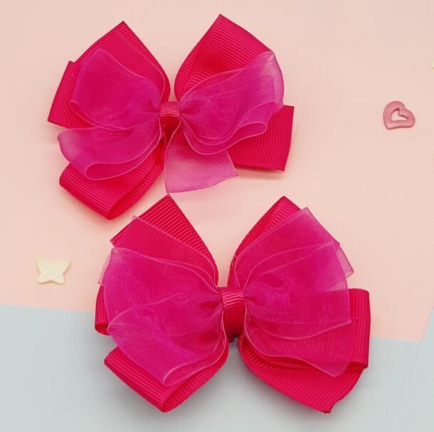 Roziniai segtukai su organza
